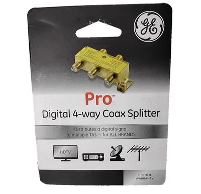 GE Pro Digital 4-Way Coax Splitter - #33527 - Image 1 of 2