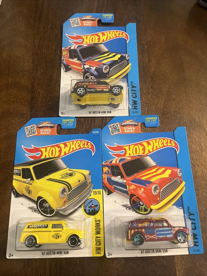 Hot Wheels '67 Austin мини фургон лот из 3 новых на карте HW City HW City Works - Изображение 1 из 4