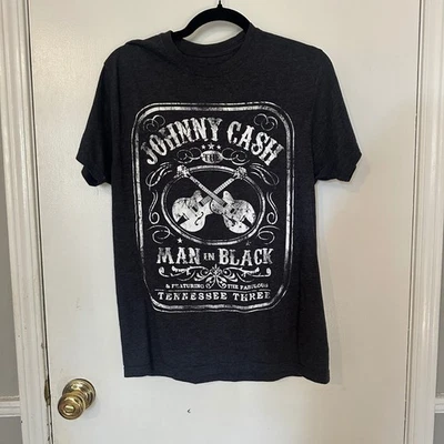 Johnny Cash Man in Black T Shirt Mens Music Legend Country Rock Graphic Tee - Image 1 of 4
