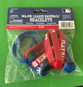 12 Stück blau & rot Major League Armbänder im Paket - Bild 1 von 4