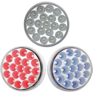 TLED-4XRB - Luz de parada, cola y giro de doble función roja a azul con lente transparente - Imagen 1 de 3