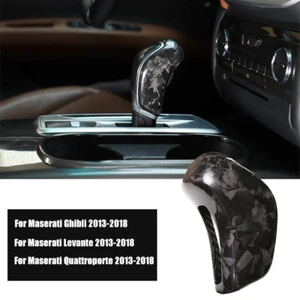 Forged Grain Carbon Car Gear Shift Knob Cover Trim For Maserati Ghibli Levante - Bild 1 von 8
