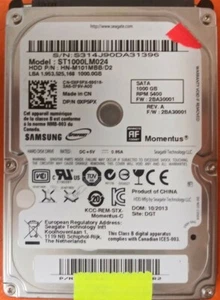 ⭐️⭐️⭐️⭐️⭐️ HDD Hard Drive SATA Laptop 2.5" Samsung ST1000LM024 1TB XP5PX - Picture 1 of 2