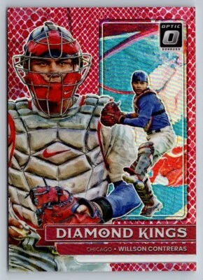 2022 Panini Donruss Optic Diamond Kings Red Dragon Prizm /99 Willson Contreras - Image 1 of 2