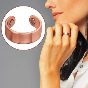 1 Pure Copper Magnetic Healing Ring Arthritis Pain Relief Adjust Size Men Women - Picture 1 of 1