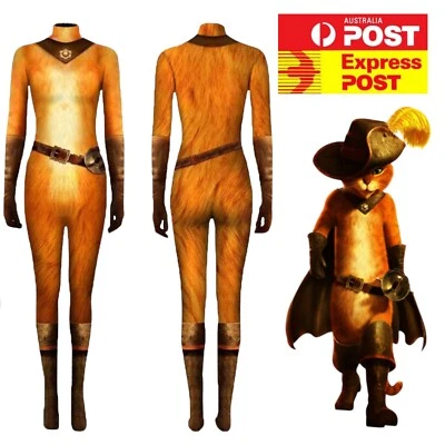 El Gato con Botas El Último Deseo Cosplay Disfraz de Halloween 2da Piel Body Foto 1 de 3