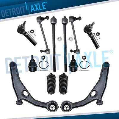 Front Lower Control Arms Sway Bars Tie Rods Kit for 2009-2017 2018 Dodge Journey - Image 1 of 4