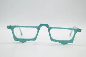 Vintage Pro Design Denmark 4017 Green Silver Square Glasses Frame NOS - Picture 1 of 6