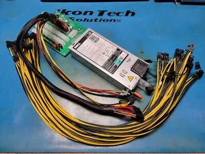2000 WATT POWER SUPPLY GPU ASIC MINING 16 PCIe CABLES PICO 24PIN ATX SATA PSU - Picture 1 of 7