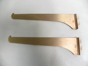 "2" Vintage Modern Eames Era Bronze Oberfläche Metall Bücherregal Regal Halterung Halterung (A4)" - Bild 1 von 6