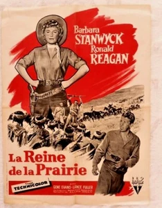 Superbe affiche de cinéma Western " la reine de la prairie "Ronald Reagan - Photo 1/7