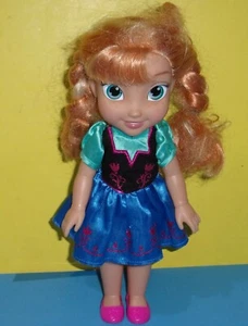DISNEY Frozen 12" Big Blue Eyes Toddler Anna Doll Original By JAKKS - Picture 1 of 2
