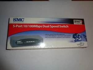 NEW - SMC Networks 5 Port 10/100 Mbps Dual Speed Switch - Picture 1 of 2