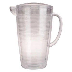 2.5 Quart Double Wall Clear Pitcher Dishwasher Safe Picnic House Iced Tea Water - Picture 1 of 5