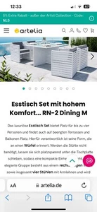 Luxuriöses Artelia Esstisch-Set Balkon/Terrasse - Bild 1 von 5