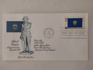 US 1976 State Of Vermont - Ethan Allen FDC Washington , Bicentennial Era - Picture 1 of 2