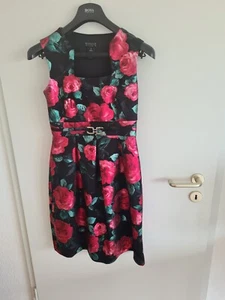 Cocktailkleid von EN FOCUS STUDIO Gr. S schwarz rot grün desigual-Motiv festlich - Bild 1 von 5