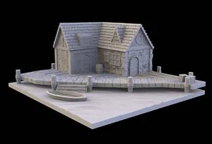 Fishery - Town of Grexdale - Fantasy Building - Fantasy Tabletop Terrain - Picture 1 of 11