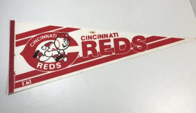 MLB CINCINNATI REDS Full Size 12x30 Felt Pennant Trench MFG Co VTG 1987 - Image 1 of 4