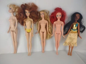 Lot of 5 Disney Barbie size Princess, Rapunzel, Bella , Ariel, Anna , Elsa - Picture 1 of 16
