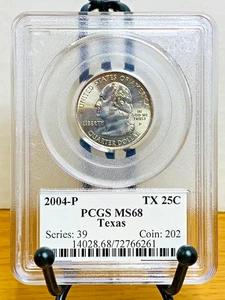 2004-P Washington Quarter Texas PCGS MS68 Mint State 68 #72766261 - Picture 1 of 2