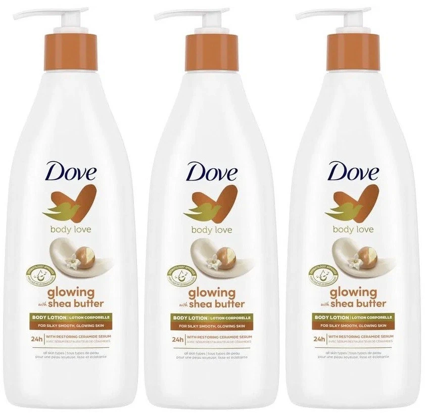 3 Dove Beauty Body Love manteca de karité y aceite de crema de vainilla caliente cuidado brillante Foto 1 de 1