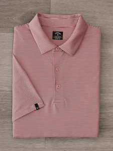 Callaway Premium Fineline Soft Touch Pink Golf Polo Shirt - Große 44-46" Brustumfang - Bild 1 von 3