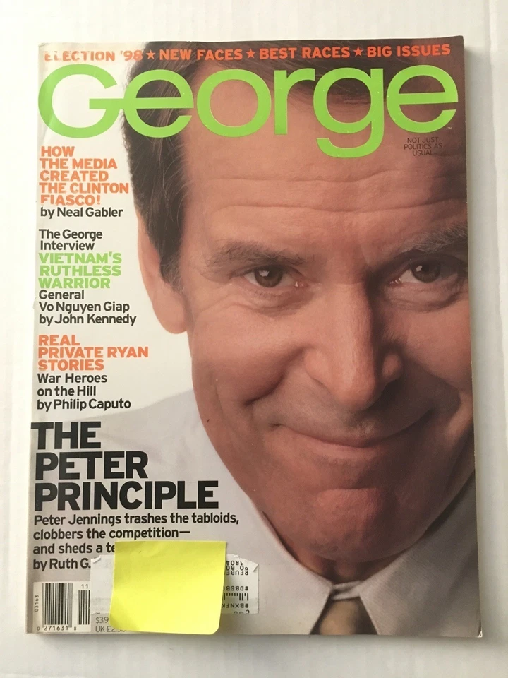George Magazine 1998 Peter Jennings JFK Jr. - Special - Election Issue - Image 1 of 3