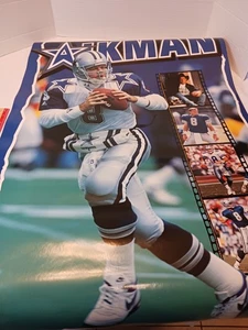 1995 Troy Aikman HUGE WALL POSTER 22" inch x 34" inch Football Photos NFL - Picture 1 of 9