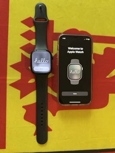 Apple Watch Series 10 GPS + Cellular 46mm Jet Black Case Sport Band MWY43LW/A - Photo 1 sur 14