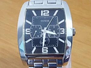Reloj Hombre XL Acero Pulsera Guess Power Broker Negro Tonneau W95015G1 Caballeros - Imagen 1 de 11