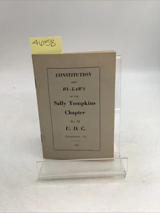Constitución y Estatutos de 1929 de Sally Tompkins Capítulo No. 39 U.D.C. - Imagen 1 de 4