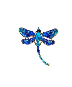 Kurt Adler Blue Jeweled Sparkly Dragonfly Clip On Christmas Tree Ornament 3.2" - Picture 1 of 1