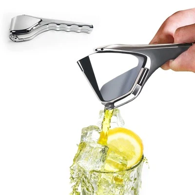 Exprimidor de limón de acero inoxidable, exprimidor de cítricos de mano con colación incorporada... Foto 1 de 4