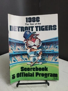 DETROIT TIGERS 7-18-1986 SCORE BOOK OFFICIAL PROGRAM vs Texas Rangers Scored - Picture 1 of 8