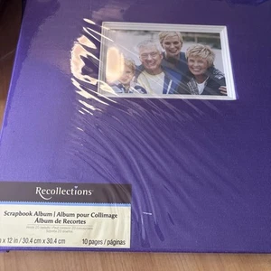 Recollections Purple Scrapbook Album 12” X 12” 10 Top Loading CD Pocket New - Picture 1 of 5