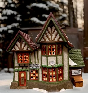 Dept 56 Christmas Dickens Village “Hembleton Pewterer” #5800-9 Mint Boxed/Light - Picture 1 of 6