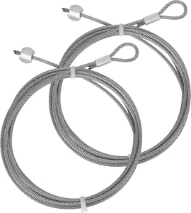 Wedelweib 304 Stainless Steel Garage Door Cable, 9.6FT, 1/8'' (3Mm), 2 Pack, Sil - Picture 1 of 12