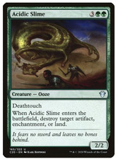 4x Acidic Slime. Commander 2020. Magic the Gathering