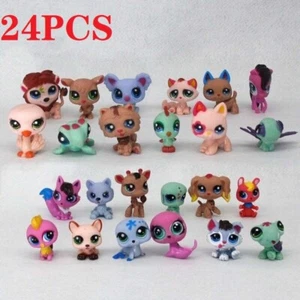 24pcs Littlest Pet Shop Hunde Katzen Affe Bär Löwen Riesige LPS Tier Spielzeug