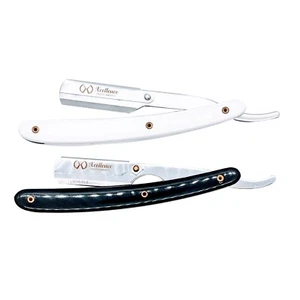 Xcellence Barber Straight Razor Cut Throat Shaving Folding Razor Black or White - Picture 1 of 45
