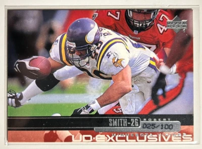 Robert Smith #/100 Upper Deck UD Exclusives 1999 Rare Parallel SP 99 Vikings 122 - Image 1 of 2
