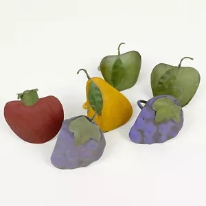 Divertidos anillos de servilleta en forma de fruta de granero de cerámica - Imagen 1 de 5