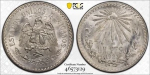 1927M Mexico Peso KM455 PCGS MS64 - Picture 1 of 2