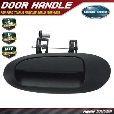 Manija de puerta exterior negra para conductor trasero Ford Taurus Mercury Sable 1996-2003 Foto 1 de 4