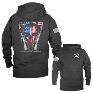 Sudadera con Capucha I Plead The Second Amendment Gun Constitution Patriot Patriotic Skull - Imagen 1 de 4