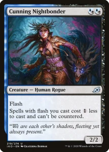 MTG Magic IKO Ikoria - 1x EN NM 219 U Cunning Nightbonder - Picture 1 of 1
