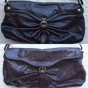 BORSA KOOBA OLIVIA CONVERTIBILE POCHETTE TRACOLLA PELLE MARRONE - Foto 1 di 7