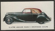 KELLOGGS-MOTOR CARS (COLOURED) 1949-#29- 3.5 LITRE JAGUAR MARK V DROPHEAD COUPE 