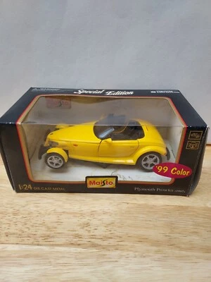 MAISTO 1:24 PLYMOUTH PROWLER (1997) in YELLOW.mod no 31931. - Image 1 of 2